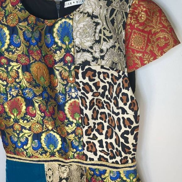 Multicolor Patchwork Dress - Picture 3 of 14